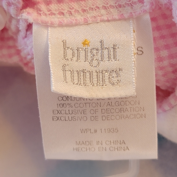 BRIGHT FUTURE ♡ Vintage 2pc Pink|White Daisy Floral Seersucker Dress Outfit 0-3M - Picture 14 of 15